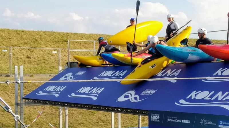 Pasaules junioru un U23 čempionāta ekstrēmā slaloma sacensības. Foto: Laivu Nams - Valmiera