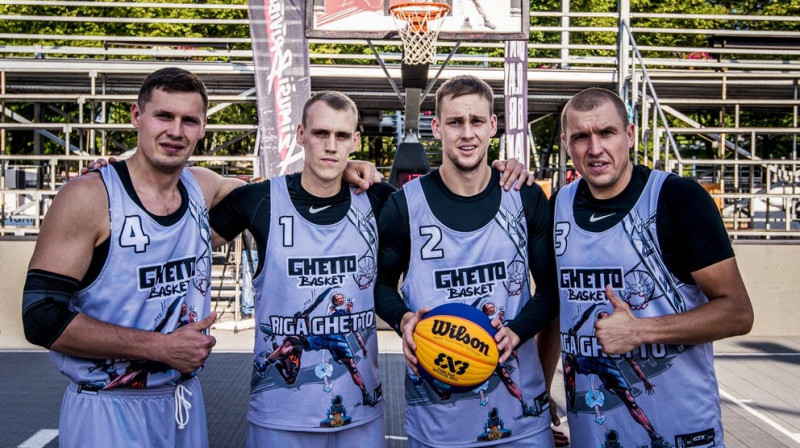 Rīgas "Ghetto" 3x3 basketbolisti. Foto: FIBA