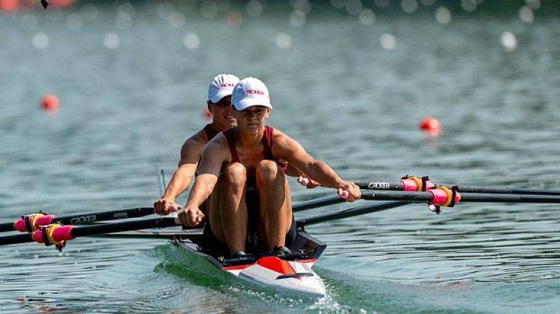 Evita Bole un Olga Svirska. Foto: row2k / worldrowing.com