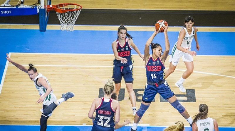 Anastasija Kosu: 27 punkti un 14 atlēkušās bumbas Eiropas U16 čempionāta finālā. Foto: FIBA