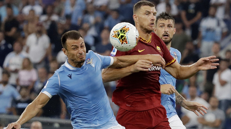 Epizode no spēles starp "Lazio" un "Roma". Foto: AP/Scanpix