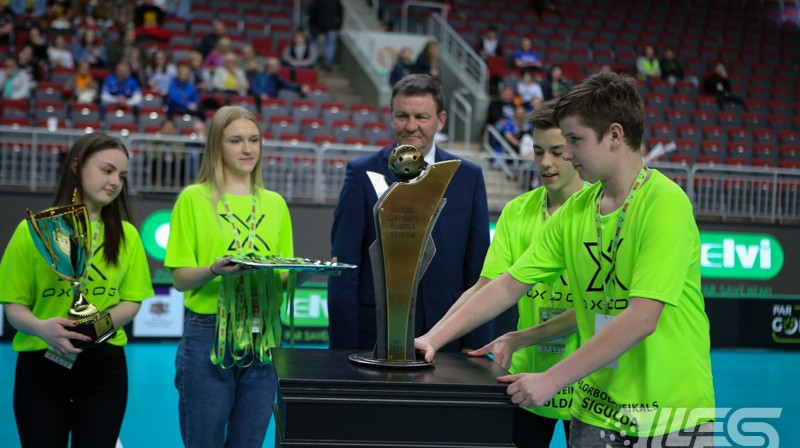 ELVI florbola līgas sievietēm čempioņu kauss. Foto: Ritvars Raits, floorball.lv