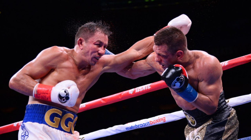 Genādijs Golovkins un Serhijs Derevjančenko. Foto: Reuters / Scanpix