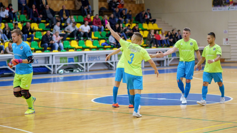 "Jēkabpils Lūši/Ošukalns" telpu futbolisti. Foto: SK Jēkabpils Lūši