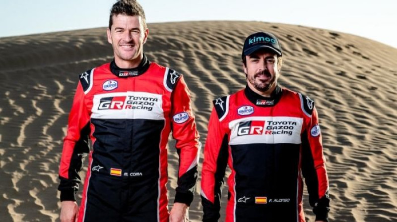 Vienā ekipāžā startēs Marks Koma un Fernando Alonso. Foto: toyota Gazoo Racing