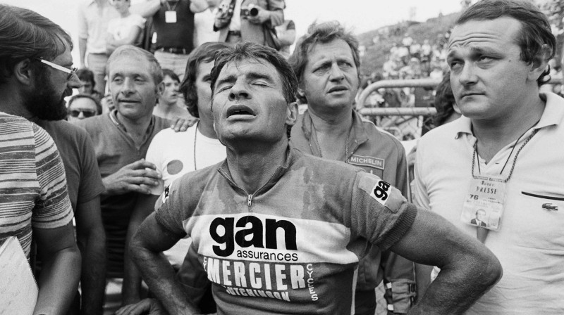 Remons Pulidors pēc finiša 1976. gada "Tour de France". Foto: AFP/Scanpix