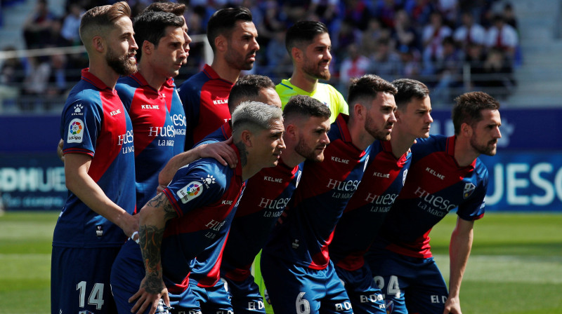 "Huesca" futbolisti. Foto: Albert Gea/Reuters/Scanpix