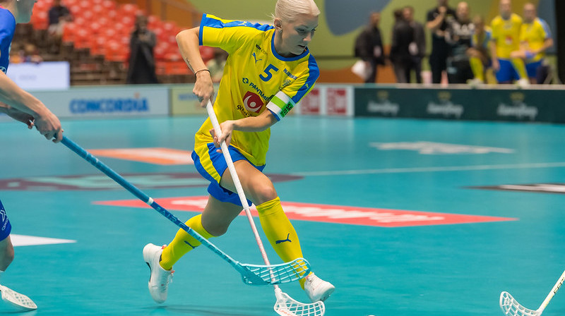 Anna Vijka varētu kļūt par visu laiku rezultatīvāko pasaules čempionāta dalībnieci
Foto: IFF Floorball