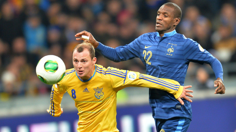 Romāns Zozuļa 2013. gadā, pārstāvot Ukrainas izlasi. Foto: AP/Scanpix