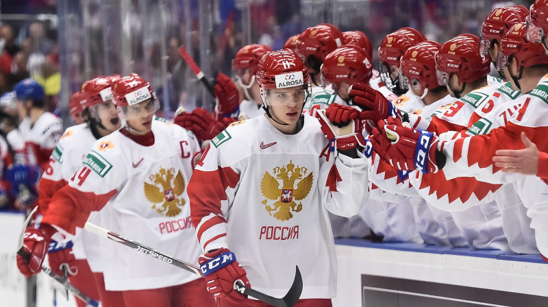 Krievijas U20 izlase kā pirmā sasniedz pusfinālu / Foto: IIHF.com