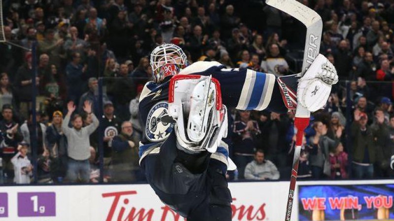 Elvis Merzļikins. Foto: AP / foxsports.com