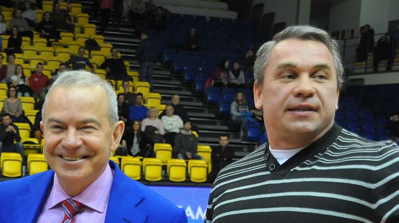 Aivars Lembergs un Viktors Ščerbatihs. Foto: Juris Presņikovs, ventspils.lv