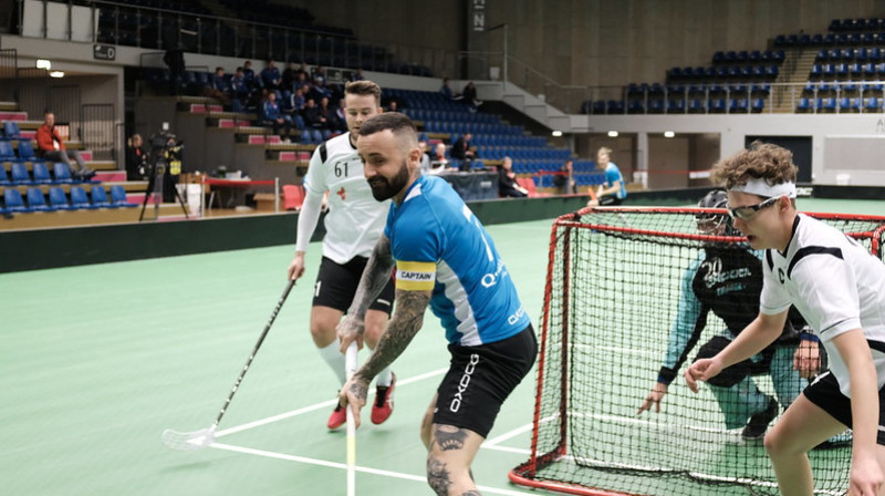 Igaunijas izlases kapteinis Romans Pass
Foto: IFF Floorball