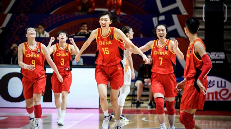 Ķīnas basketbolistes 2020. gada 8. februārī Belgradā. Foto: FIBA