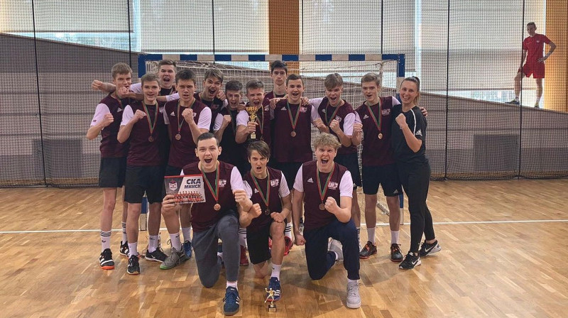 Latvijas U16 izlase. Foto: handball.lv