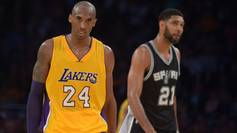 Kobe Braients un Tims Dankans. Foto: Kirby Lee-USA TODAY Sports/Scanpix