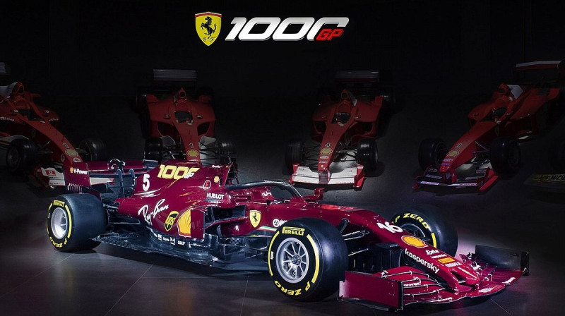 "Ferrari" mašīnas jaunais krāsojums. Foto: Scuderia Ferrari