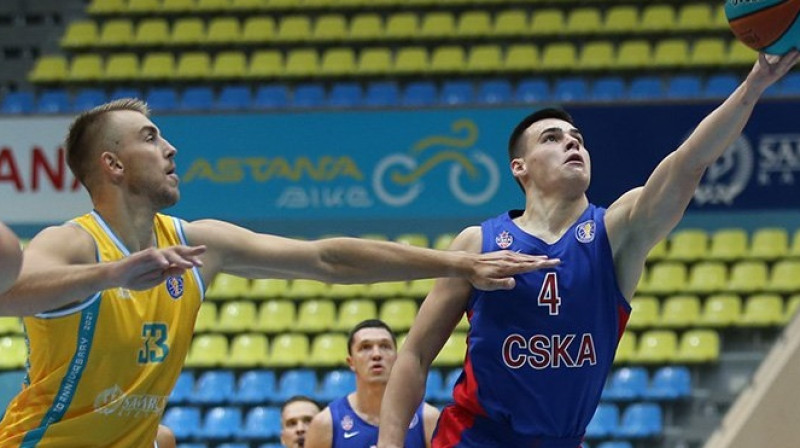 Mārtiņš Meiers spēlē pret CSKA. Foto: CSKA