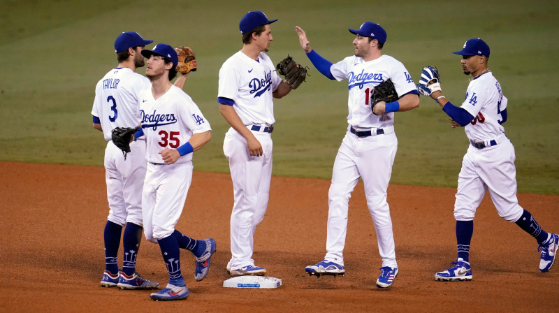 Losandželosas "Dodgers" bija labākā 2020. gada regulārās sezonas komanda Foto:AP/Scanpix