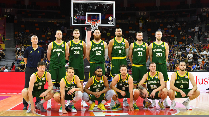 Austrālijas izlase FIBA Pasaules kausā 2019. Foto: Imago Images/Xinhua