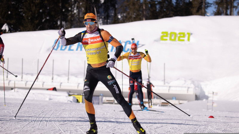 Andrejs Rastorgujevs treniņa laikā Obertiliahā. Foto: imago images/Eibner Europa/Scanpix