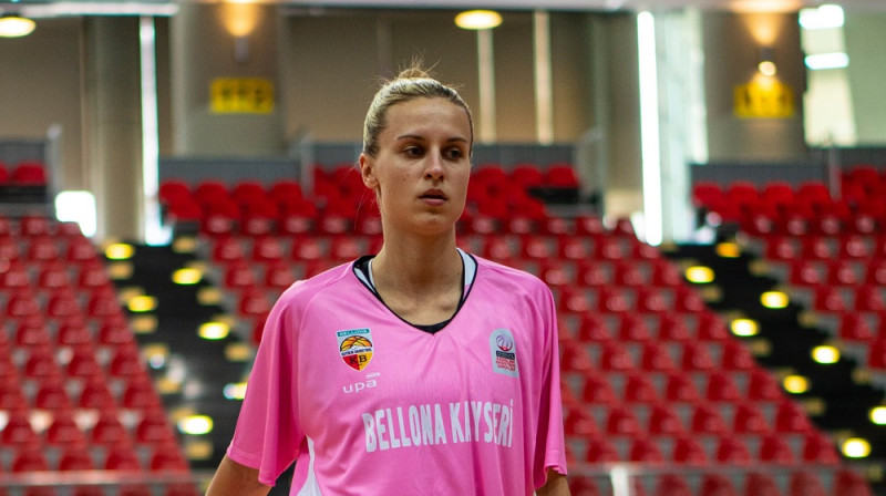 Kitija Laksa 2021. gada 13. februārī. Foto: Kayseri Basketbol