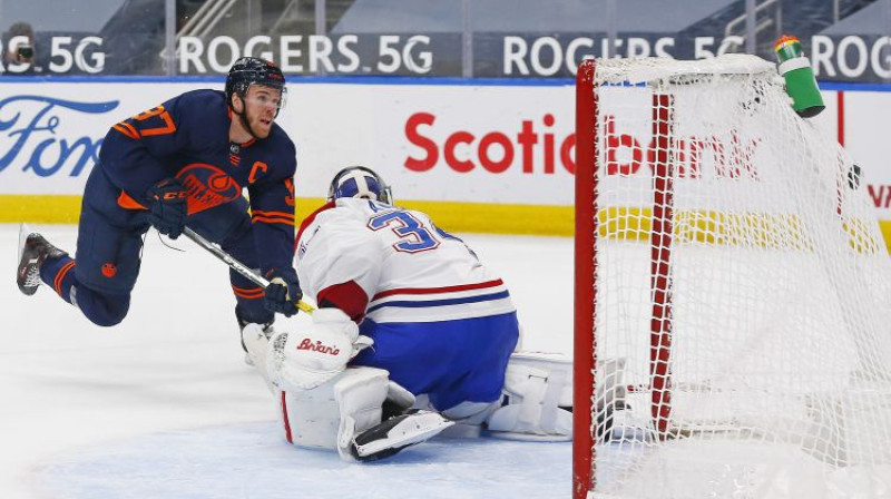 Konors Makdeivids gūst vārtus. Foto: USA Today Sports/Scanpix