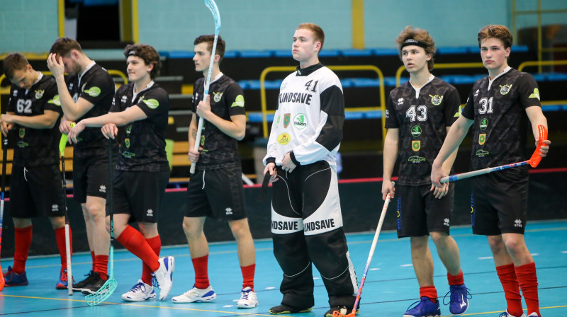 "Talsu NSS/Krauzers". Vidū - Valters Kasjaņenko (#41). Foto: Ritvars Raits, floorball.lv