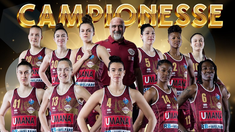 Venēcijas basketbolistes: Itālijas čempiones pēc 75 gadu pārtraukuma. Foto: Reyer 1872