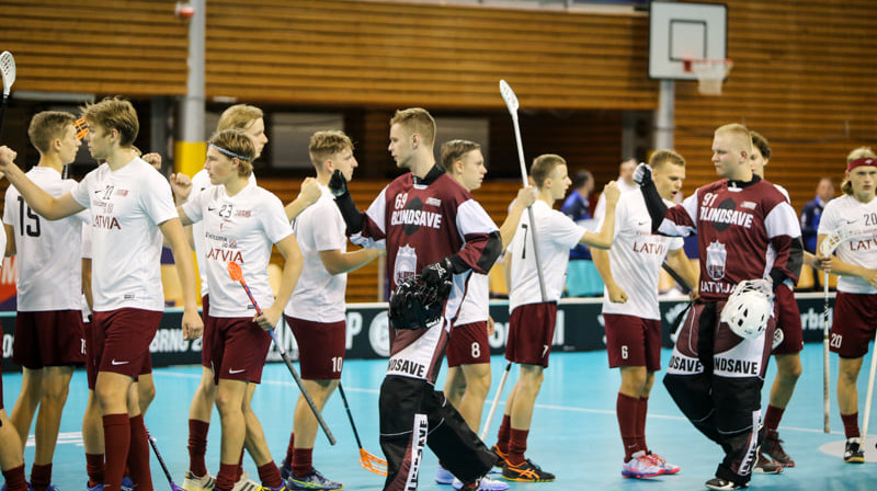 Latvijas junioru izlase. Foto: Ritvars Raits, floorball.lv