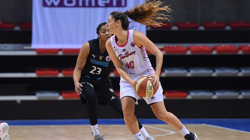 Īdena Rotberga Eiropas kausa spēlē pret "Estudiantes". Foto: EuroCup Women