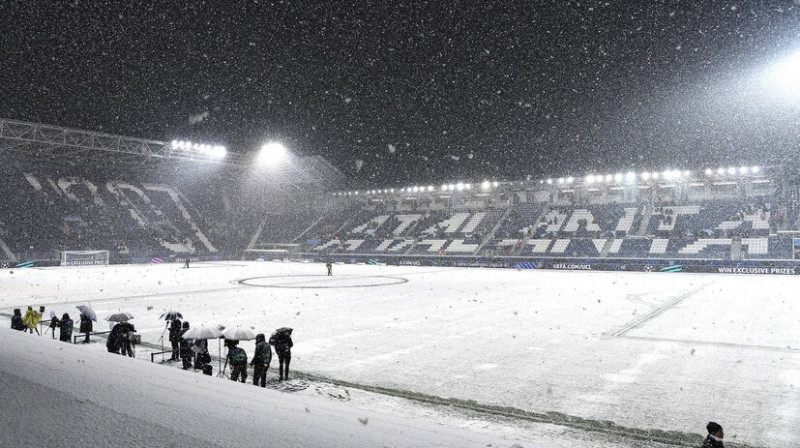 ''Gewiss'' stadions Bergamo šovakar. Foto: Imago Images/Scanpix