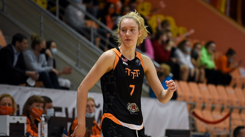 Luīze Sila: 21 punkts uzvarā pār BS "Rīga" juniorēm. Foto: EuroLeague Women