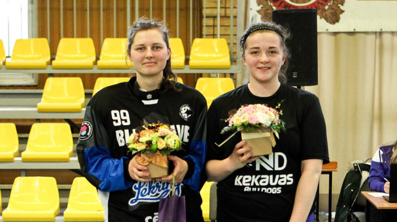 Labākās spēlētājas: Inga Jermacāne (Ķekavas Bulldogs/NND) un Jolanta Kļava (Lekrings). Foto: PPB Media