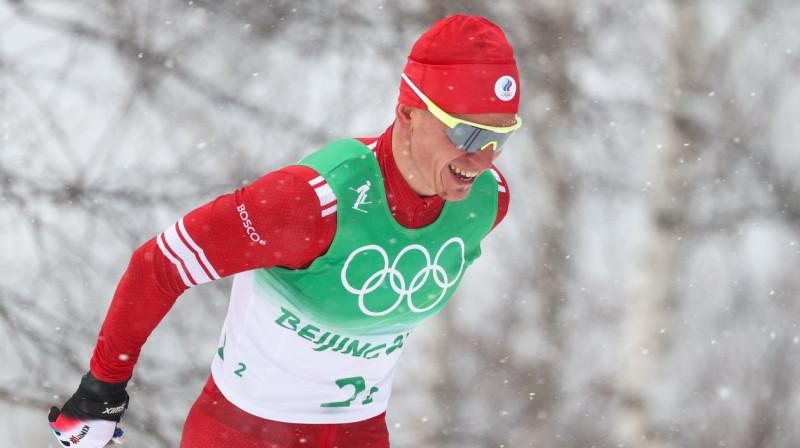 Krievu distanču slēpotājs Aleksandrs Boļšunovs. Foto: Sergei Bobylev/TASS/Scanpix