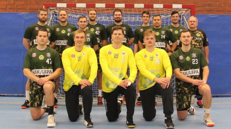 "ASK Zemessardze"/LSPA komanda. Foto: handball.lv