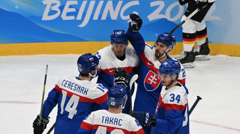 Slovākijas hokejisti. Foto: AFP/Scanpix