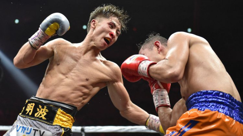 Naoja Inoue pret Nonito Donairi. Foto: AFP/Scanpix