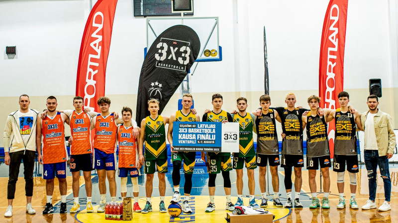 Latvijas 3x3 basketbola kausa izcīņas Kandavas posma laureāti. Publicitātes foto