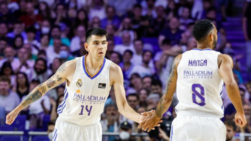 Gabriels Deks un Ādāms Hanga. Foto: Real Madrid Basket