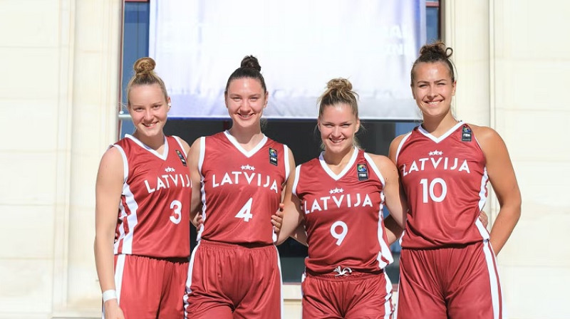 Latvijas 3x3 basketbolistes. Foto: FIBA