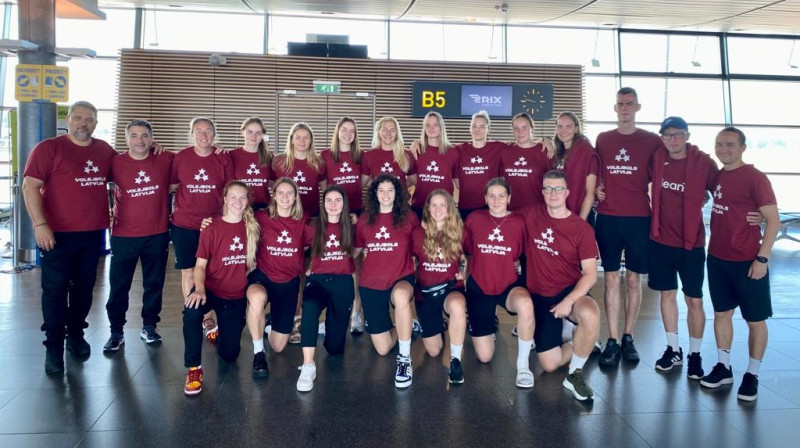 Latvijas sieviešu volejbola izlase. Foto: LVF