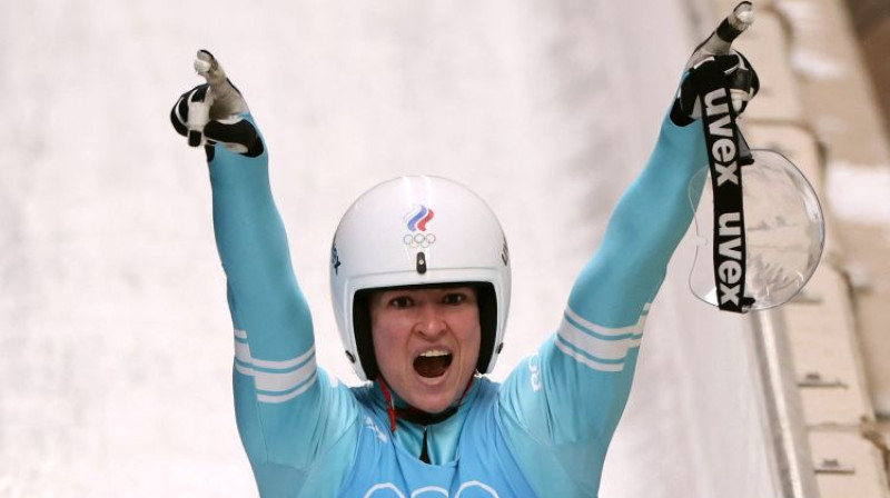 Pekinas olimpisko spēļu bronzas medaļas ieguvēja Tatjana Ivanova. Foto: Reuters/Scanpix
