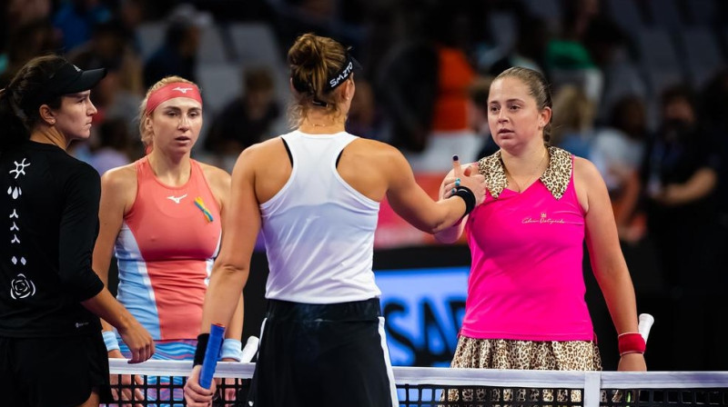 Anna Daņiļina, Ludmila Kičenoka, Beatrise Hadada-Maija, Aļona Ostapenko. Foto: Jimmie48 / WTA