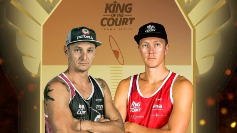 Mārtiņš Pļaviņš un Mihails Samoilovs. Foto: King of the Court