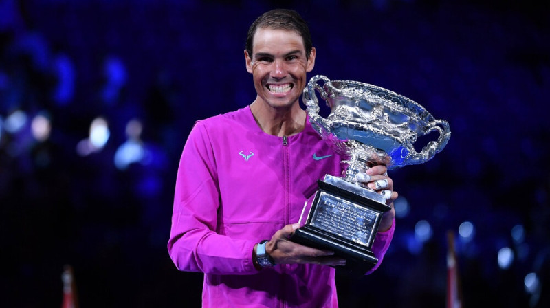 2022. gada "Australian Open" čempions Rafaels Nadals. Foto: Imago Images/Scanpix