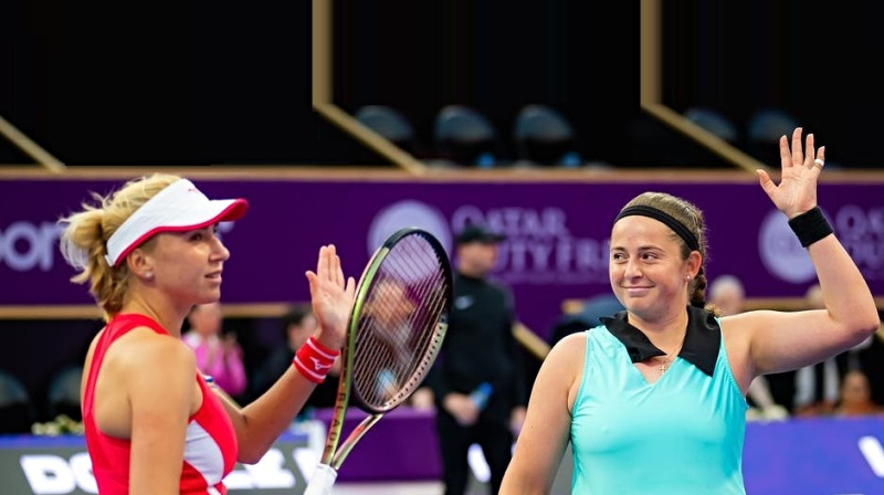 Ludmila Kičenoka un Aļona Ostapenko. Foto: Jimmie48 / WTA