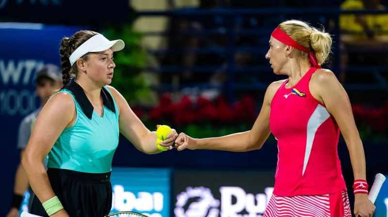 Aļona Ostapenko un Ludmila Kičenoka. Foto: Jimmie48 / WTA