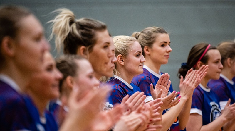 Jelgavas basketbolistes 2023. gada 10. martā. Foto: Raimonds Subatovičs