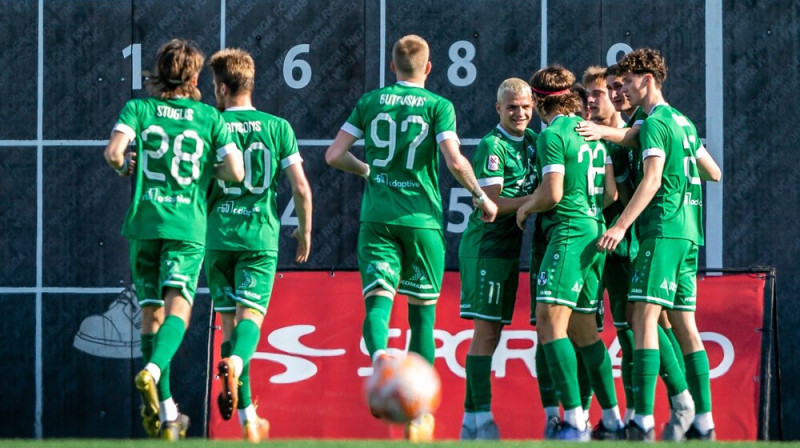 "Tukums 2000/Telms" futbolisti. Foto: Sanita Ieva Sparāne/Virslīga